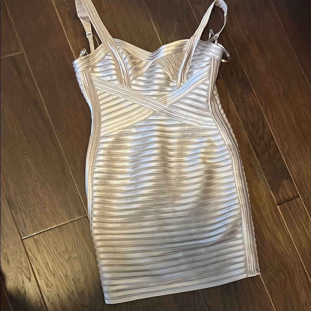 Elegant Cream Bandage Dress